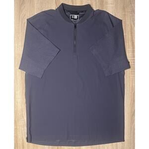 New Era Baseball Grey Waterproof Short Sleeve Shirt Large